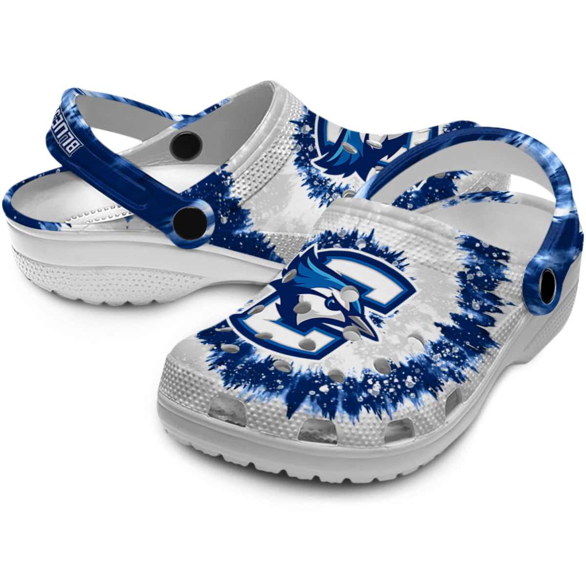Merchidea Creighton Bluejays NCAA Sport Crocs Crocband Clogs Shoes Comfortable For Men Women and Kids