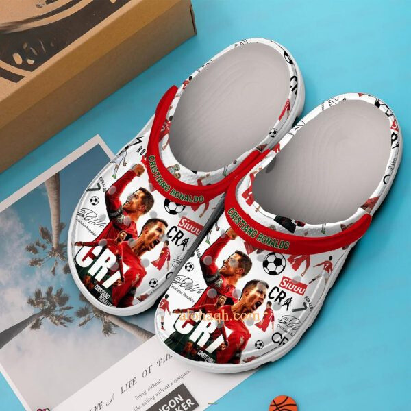 Merchidea Cristiano Ronaldo CR7 Sport Crocs Crocband Clogs Shoes Comfortable For Men Women and Kids