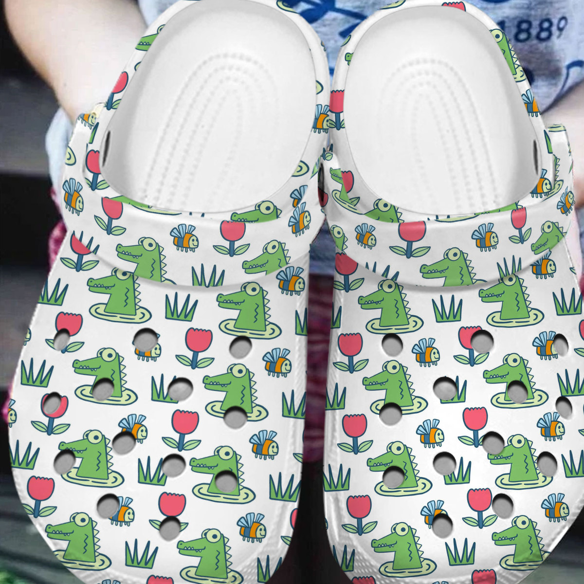 Merchidea Crocodile Animal Crocs Crocband Clogs Shoes Comfortable For Men Women and Kids