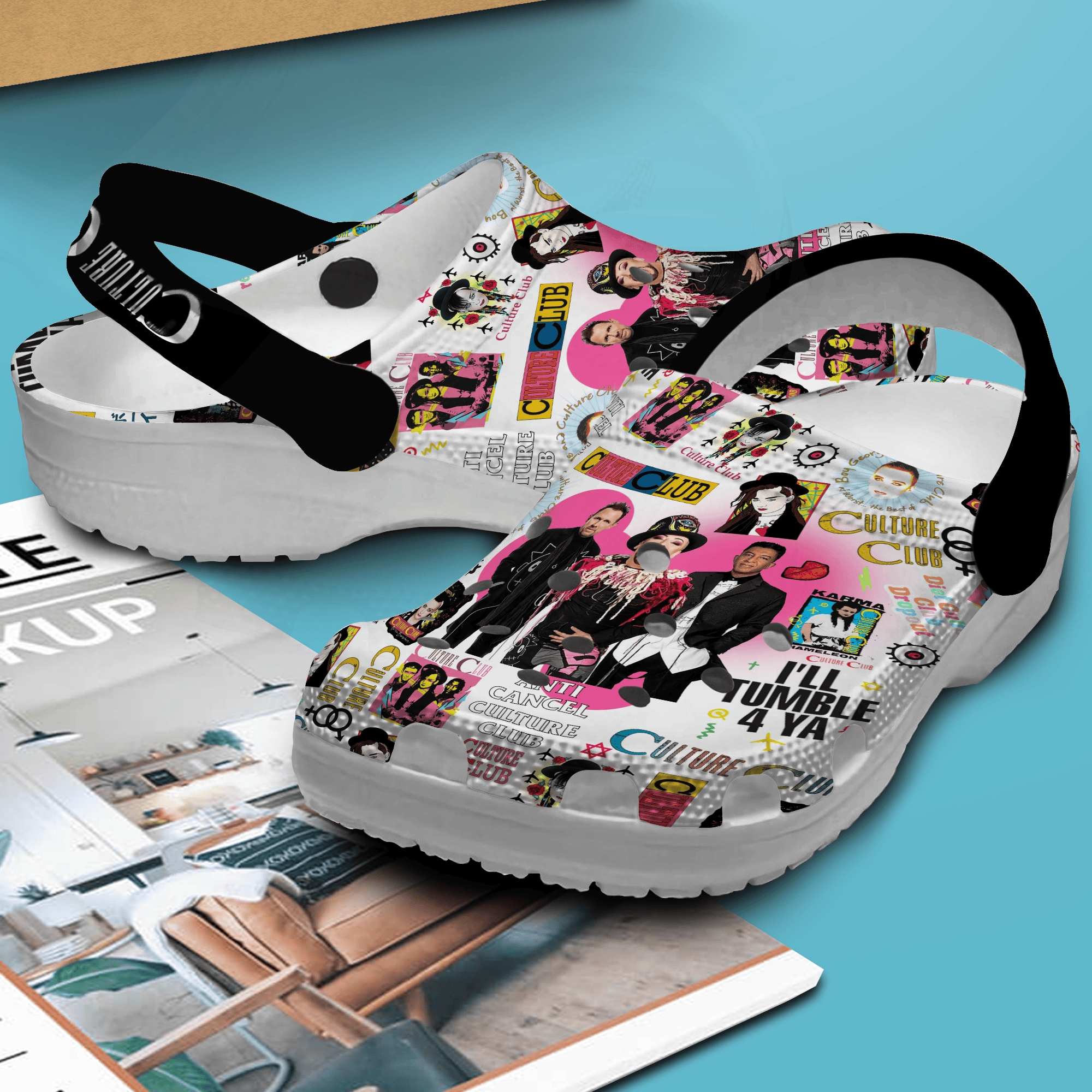 Merchidea Culture Club Music Crocs Crocband Clogs Shoes Comfortable For Men Women and Kids