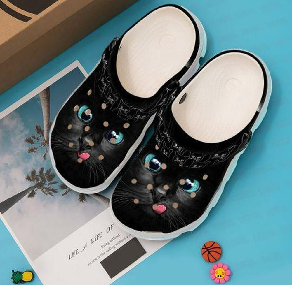 Merchidea Cute Black Cat Personalized 202 Gift For Lover Rubber clog Shoes Comfy Footwear