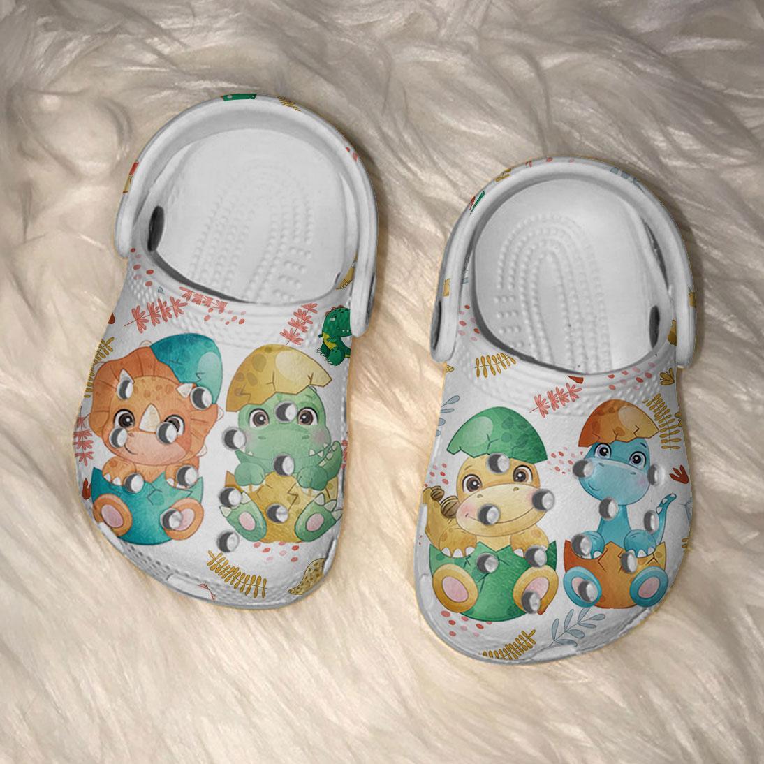 Merchidea Cute Dinosaur Crocs Crocband Clogs Shoes Comfortable For Men Women and Kids