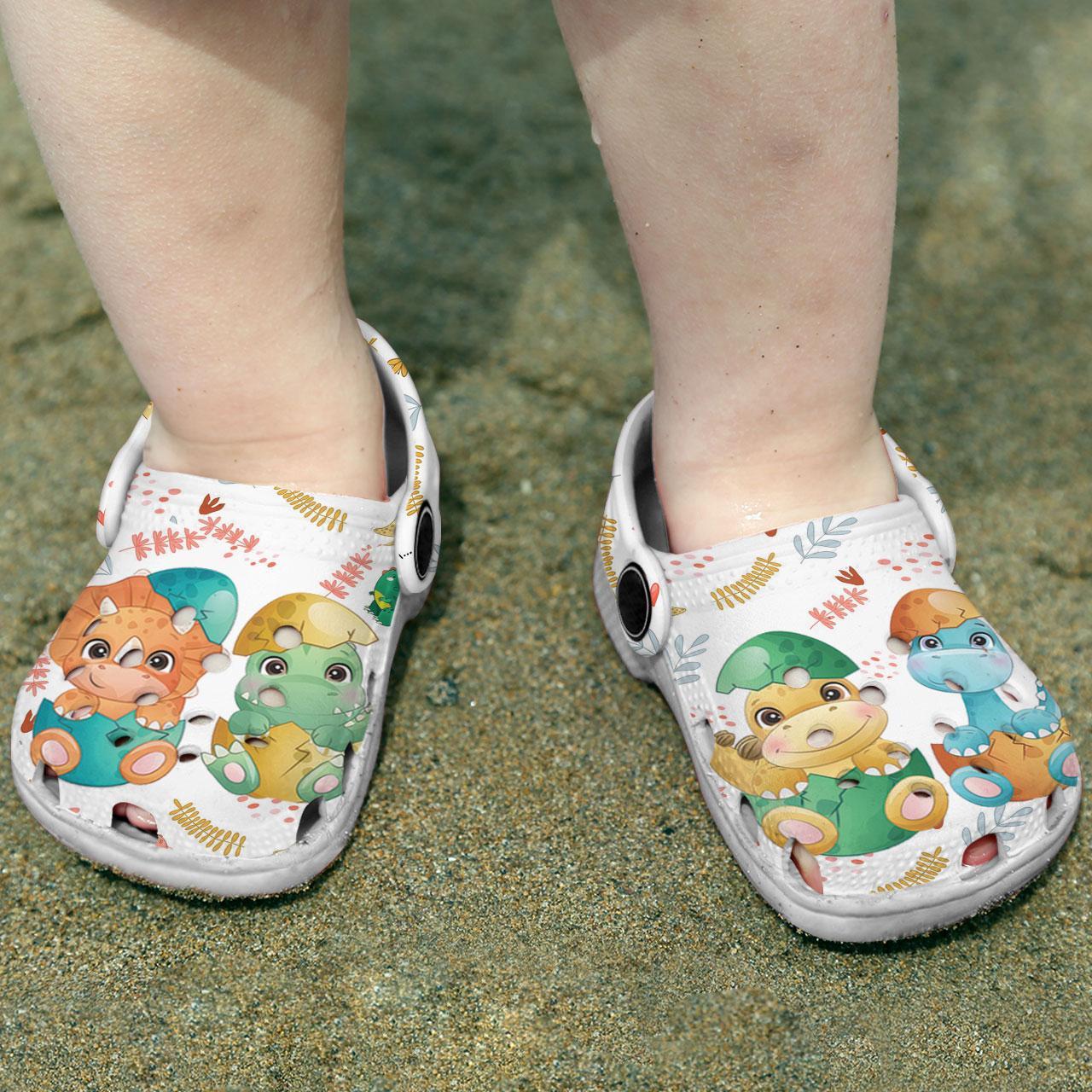 Merchidea Cute Dinosaur Crocs Crocband Clogs Shoes Comfortable For Men Women and Kids