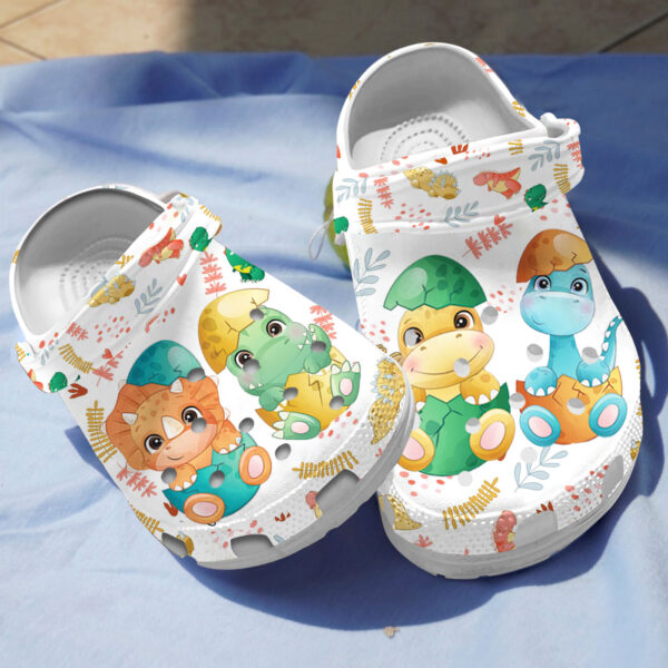Merchidea Cute Dinosaur Crocs Crocband Clogs Shoes Comfortable For Men Women and Kids