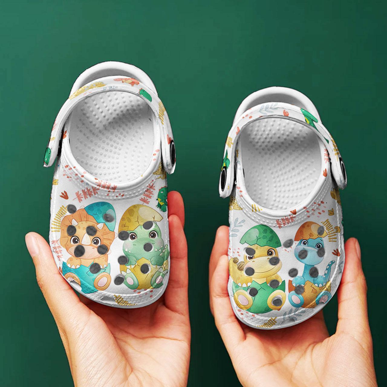 Merchidea Cute Dinosaur Crocs Crocband Clogs Shoes Comfortable For Men Women and Kids