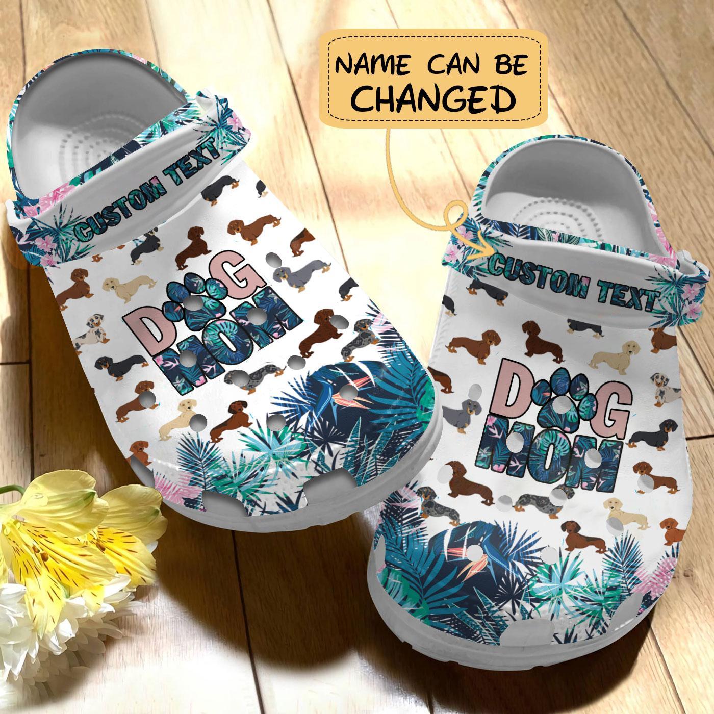 Merchidea Dachshund Mom Crocs Crocband Clogs Shoes Comfortable For Men Women and Kids