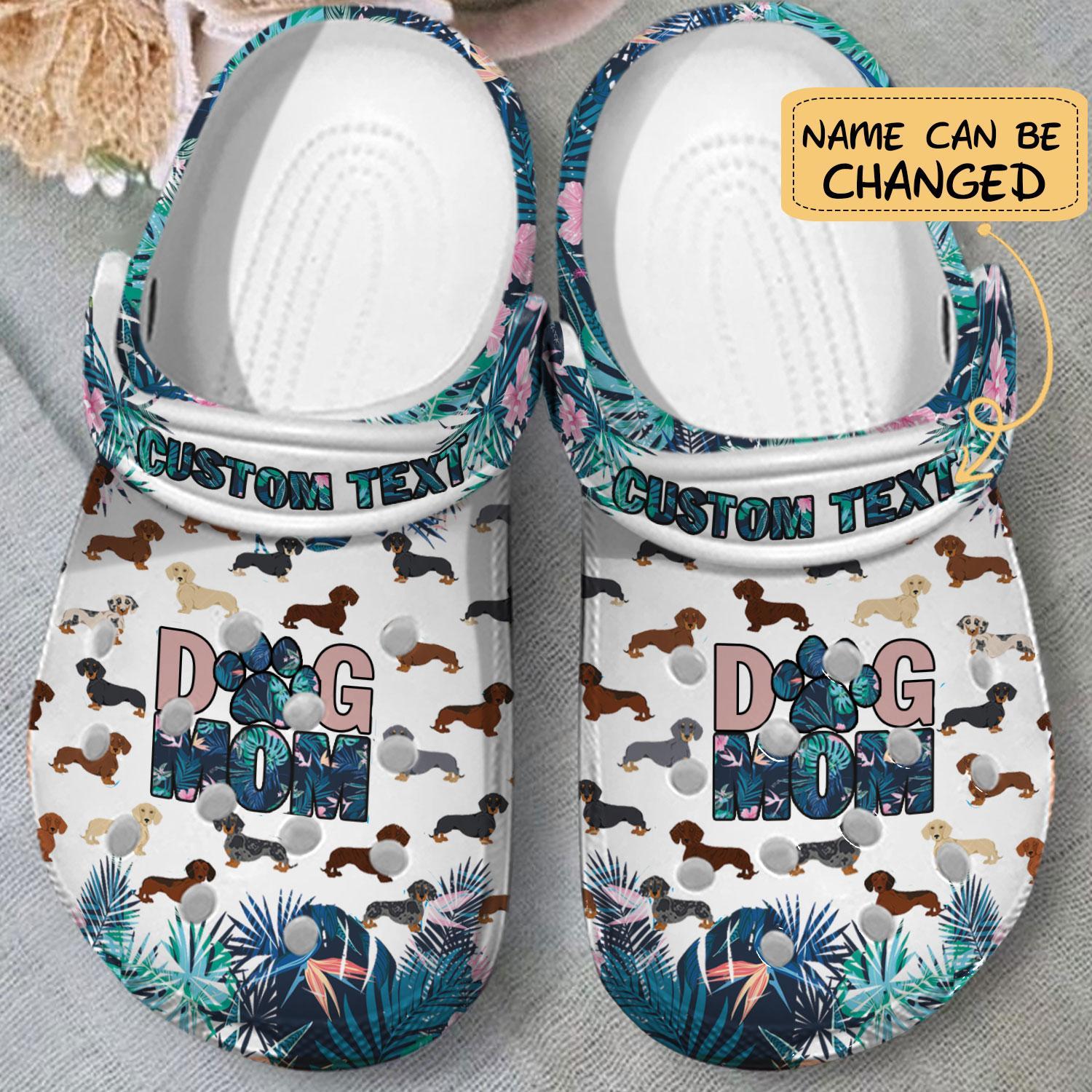 Merchidea Dachshund Mom Crocs Crocband Clogs Shoes Comfortable For Men Women and Kids