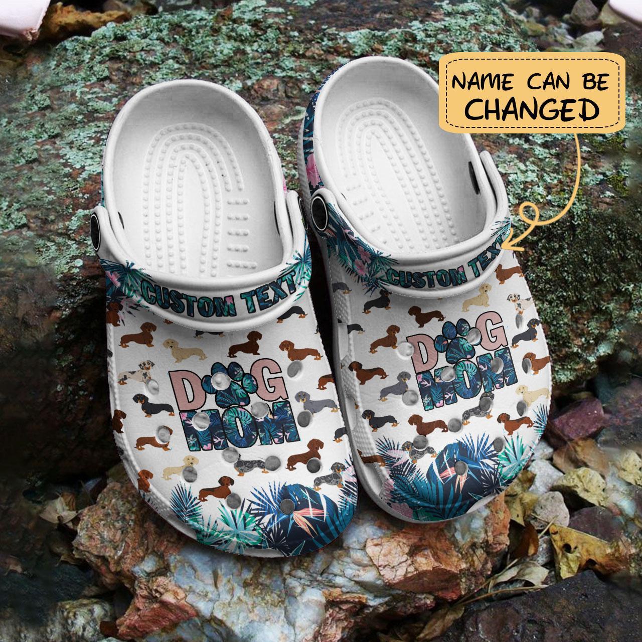 Merchidea Dachshund Mom Crocs Crocband Clogs Shoes Comfortable For Men Women and Kids