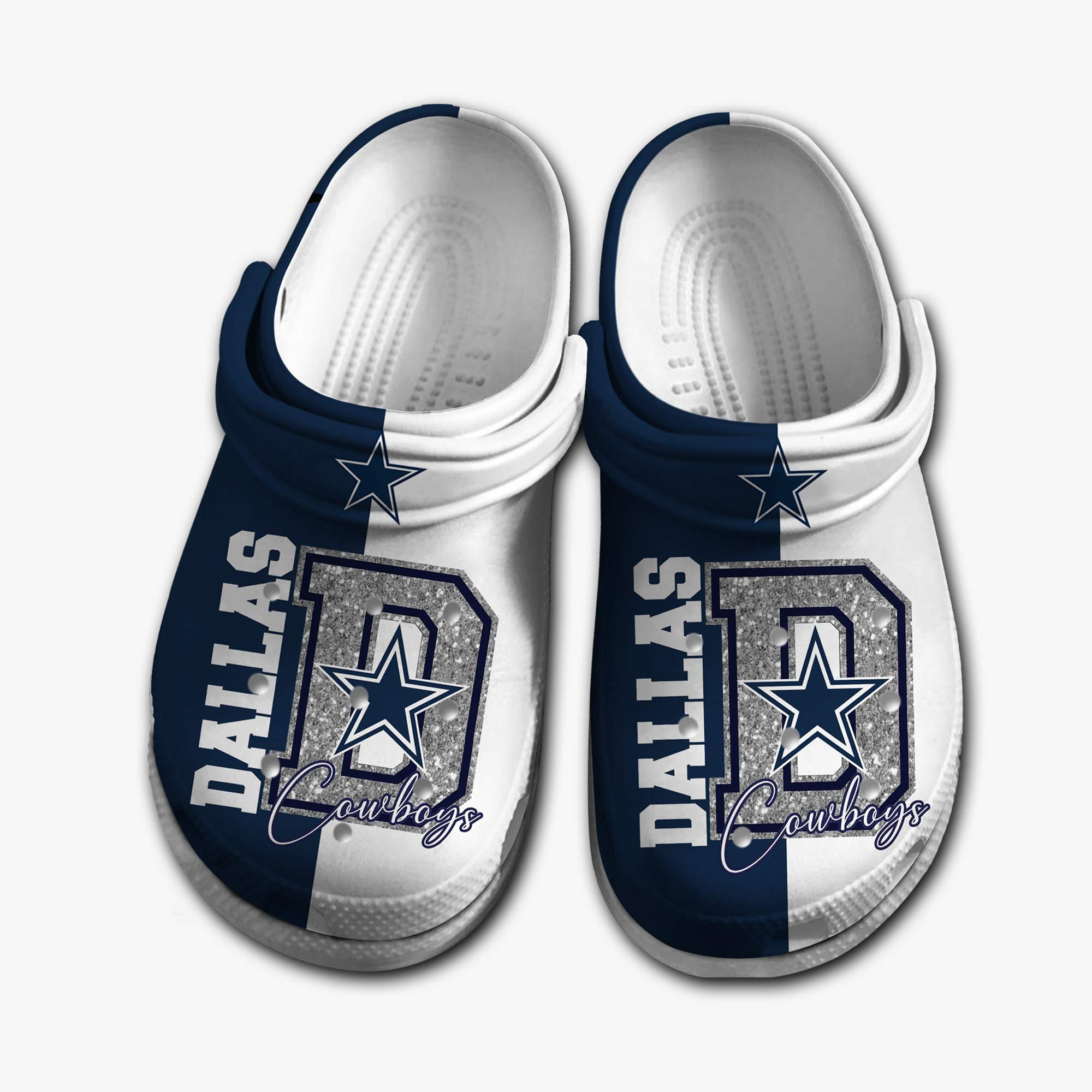 Merchidea Dallas Cowboys NFL Sport Crocs Crocband Clogs Shoes Comfortable For Men Women and Kids