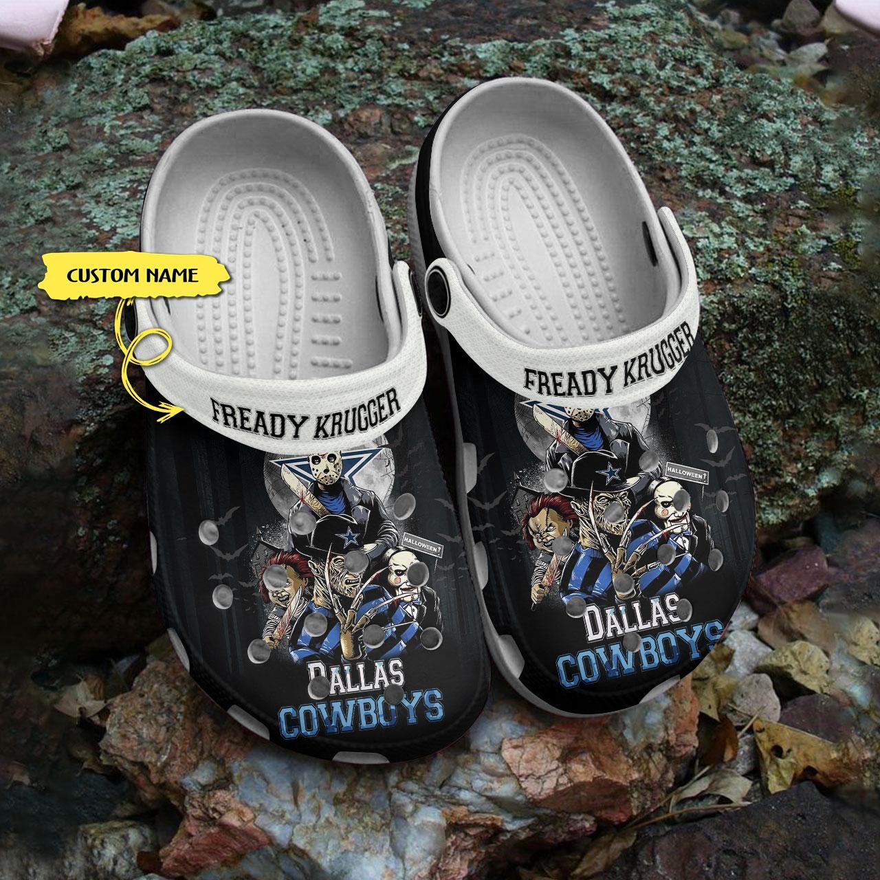 Merchidea Dallas Cowboys NFL Sport Crocs Crocband Clogs Shoes Comfortable For Men Women and Kids