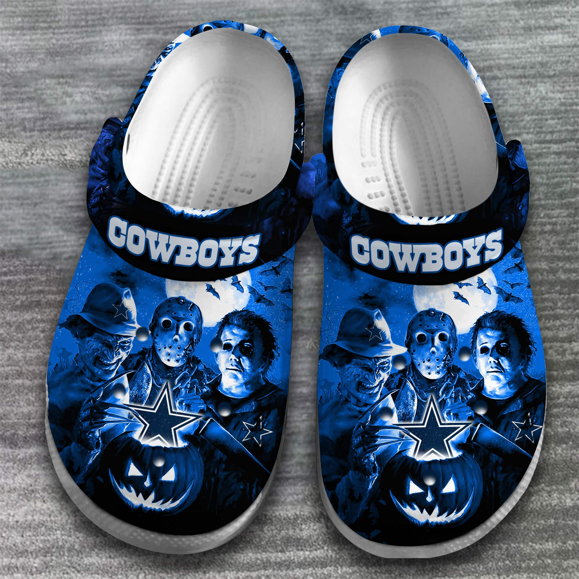 Merchidea Dallas Cowboys NFL Sport Crocs Crocband Clogs Shoes Comfortable For Men Women and Kids