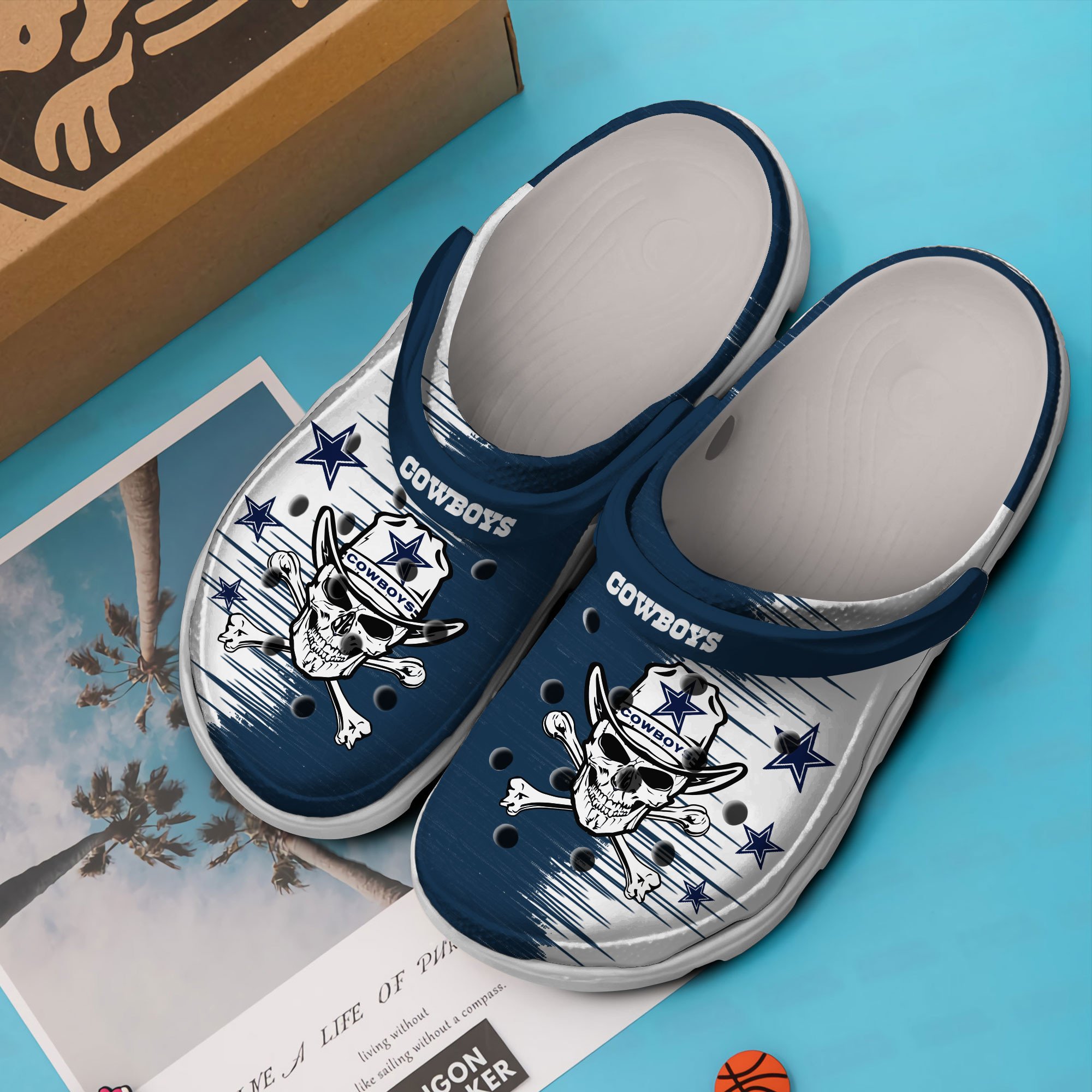 Merchidea Dallas Cowboys NFL Sport Crocs Crocband Clogs Shoes Comfortable For Men Women and Kids