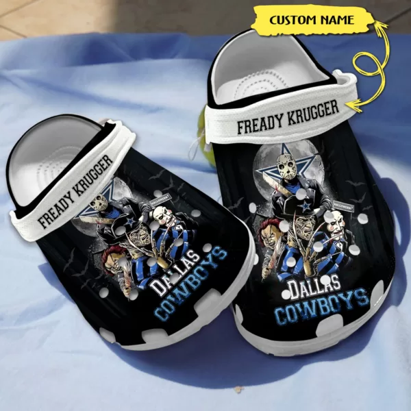 Merchidea Dallas Cowboys NFL Sport Crocs Crocband Clogs Shoes Comfortable For Men Women and Kids