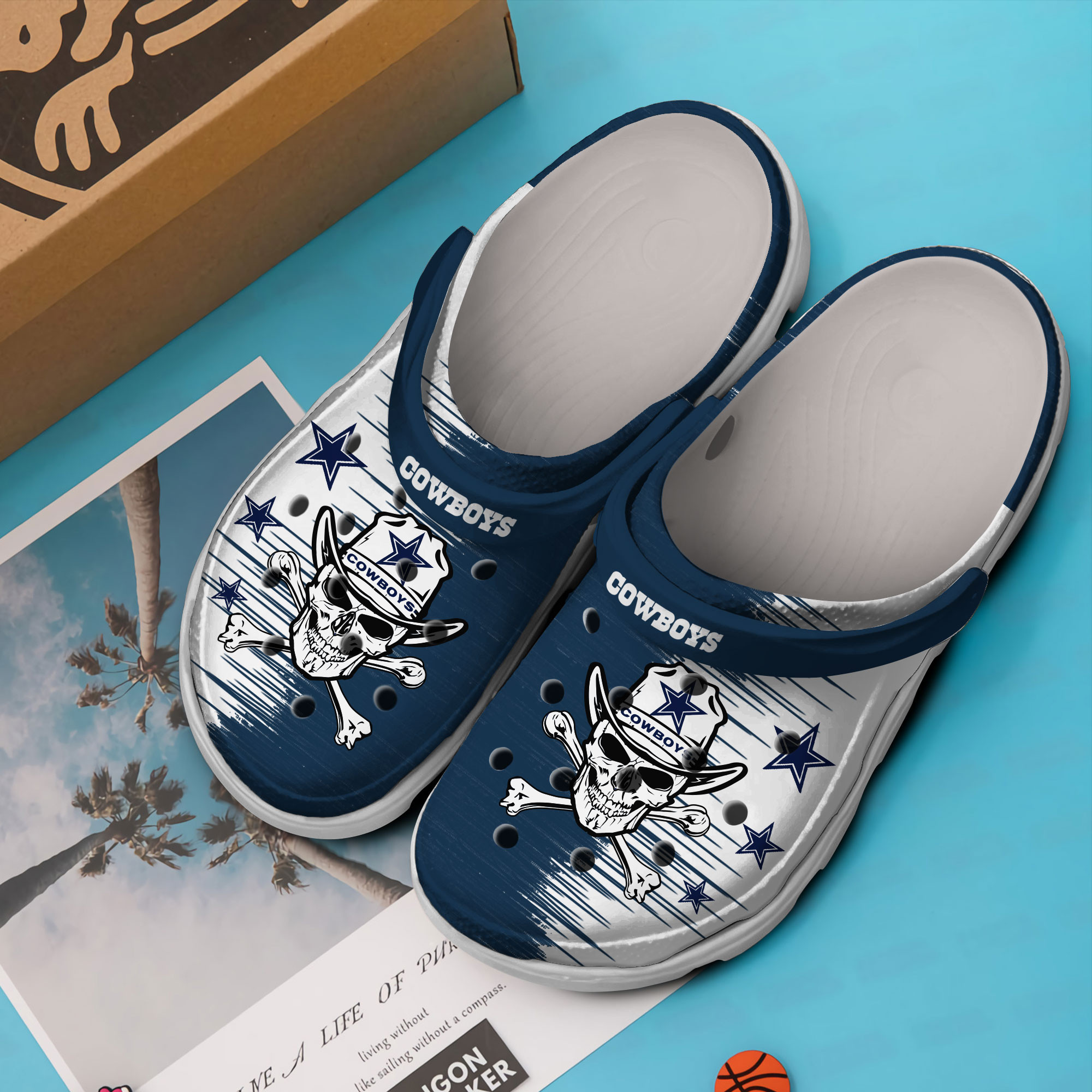 Merchidea Dallas Cowboys NFL Sport Crocs Crocband Clogs Shoes Comfortable For Men Women and Kids