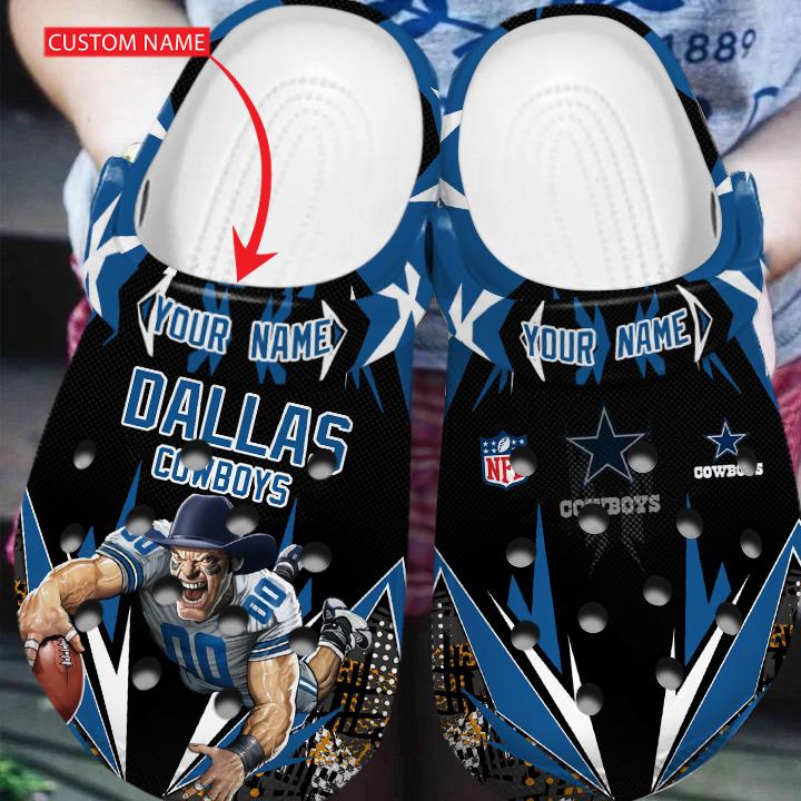 Merchidea Dallas Cowboys NFL Sport Crocs Crocband Clogs Shoes Comfortable For Men Women and Kids