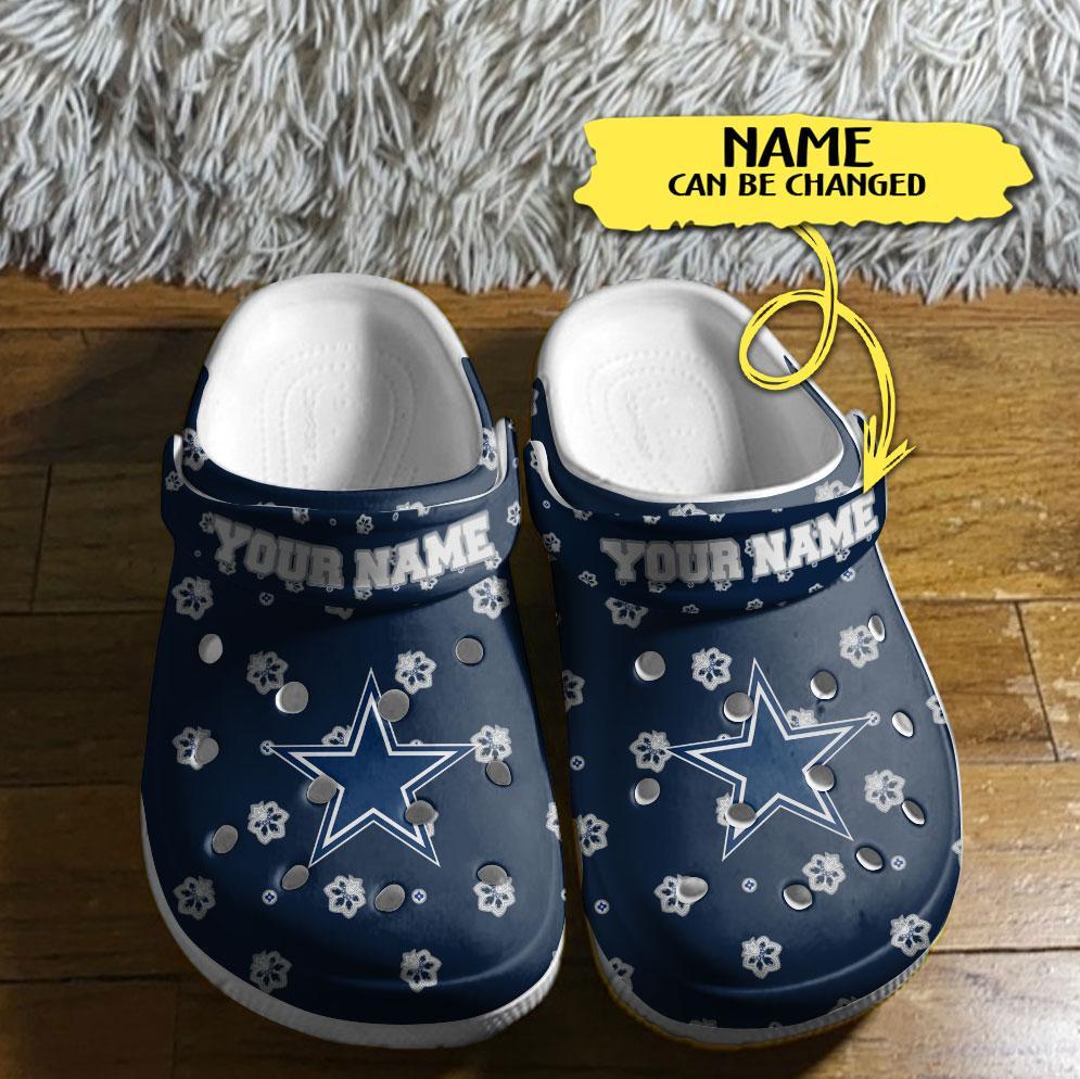 Merchidea Dallas Cowboys NFL Sport Crocs Crocband Clogs Shoes Comfortable For Men Women and Kids