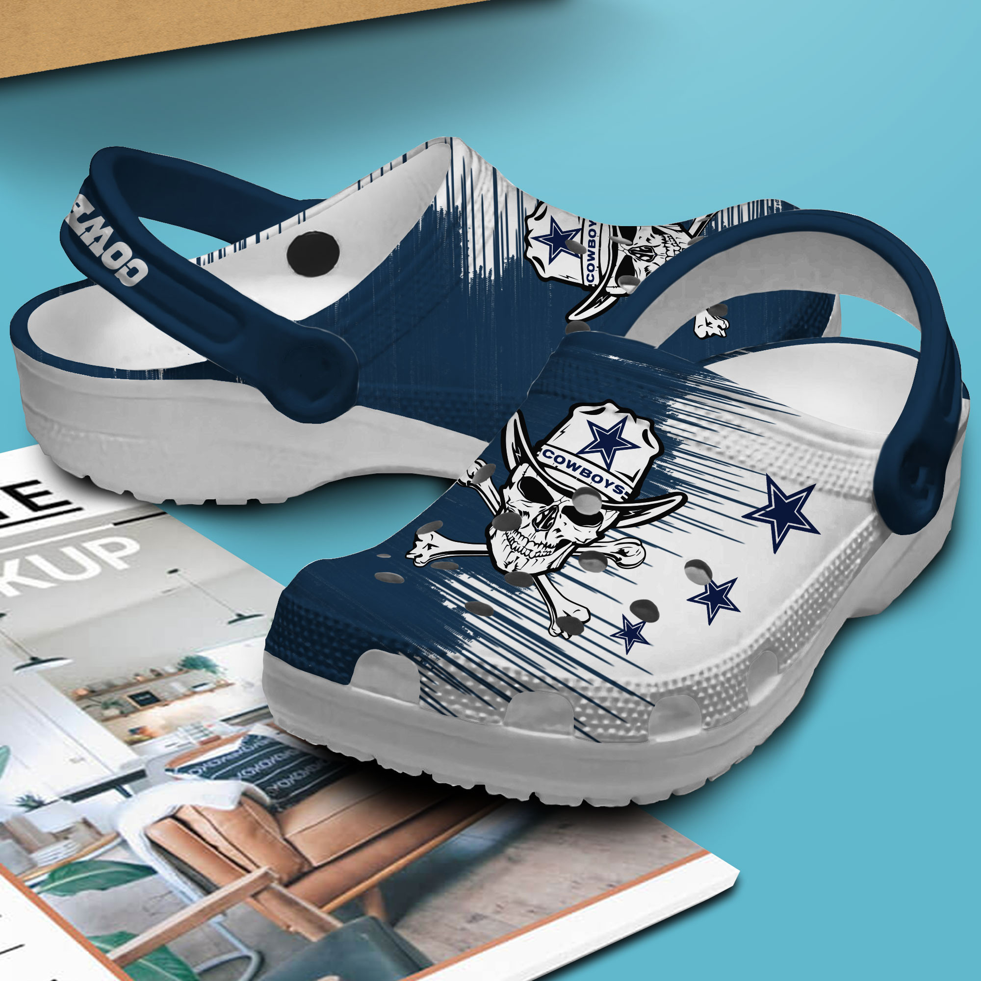 Merchidea Dallas Cowboys NFL Sport Crocs Crocband Clogs Shoes Comfortable For Men Women and Kids