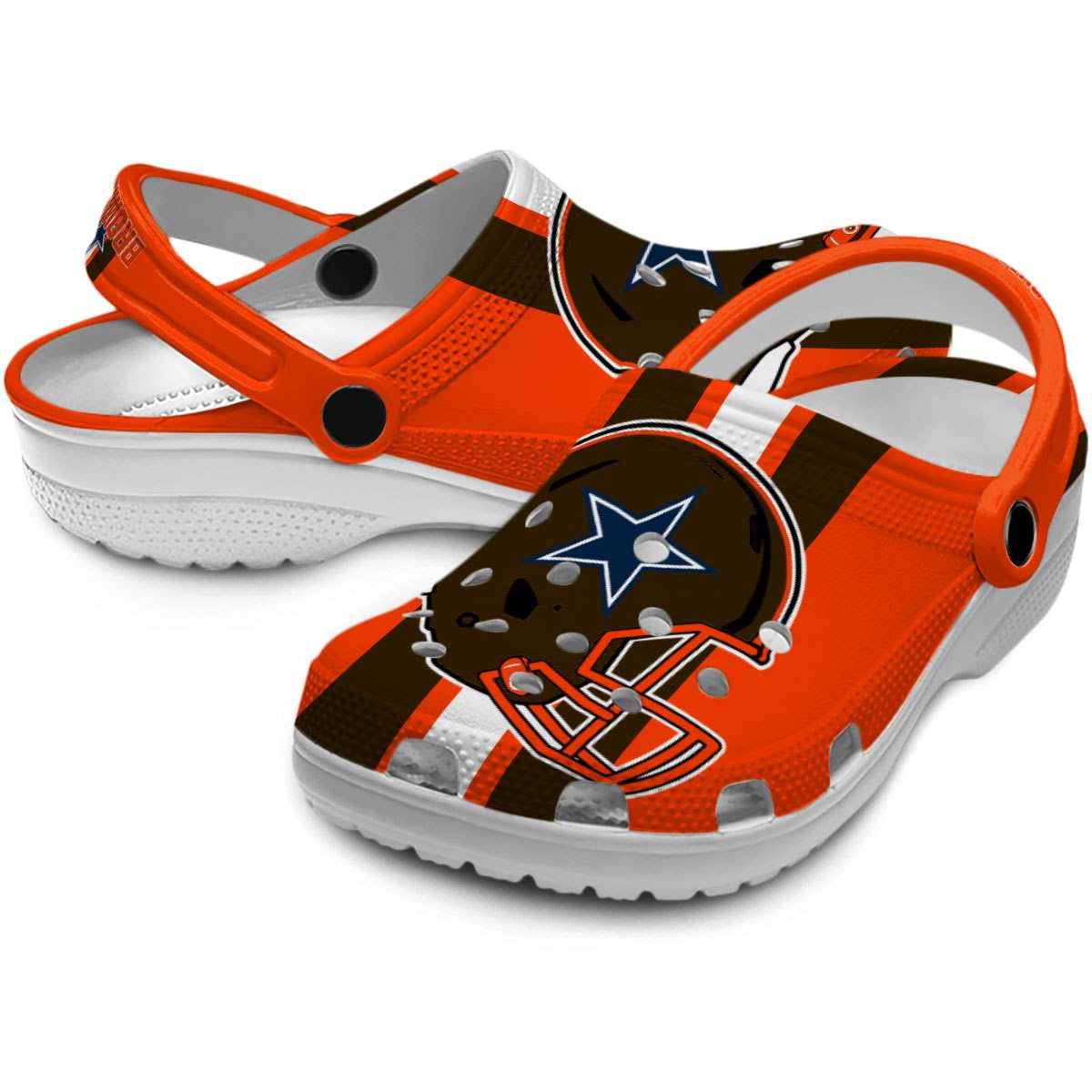 Merchidea Dallas Cowboys NFL Sport Crocs Crocband Clogs Shoes Comfortable For Men Women and Kids