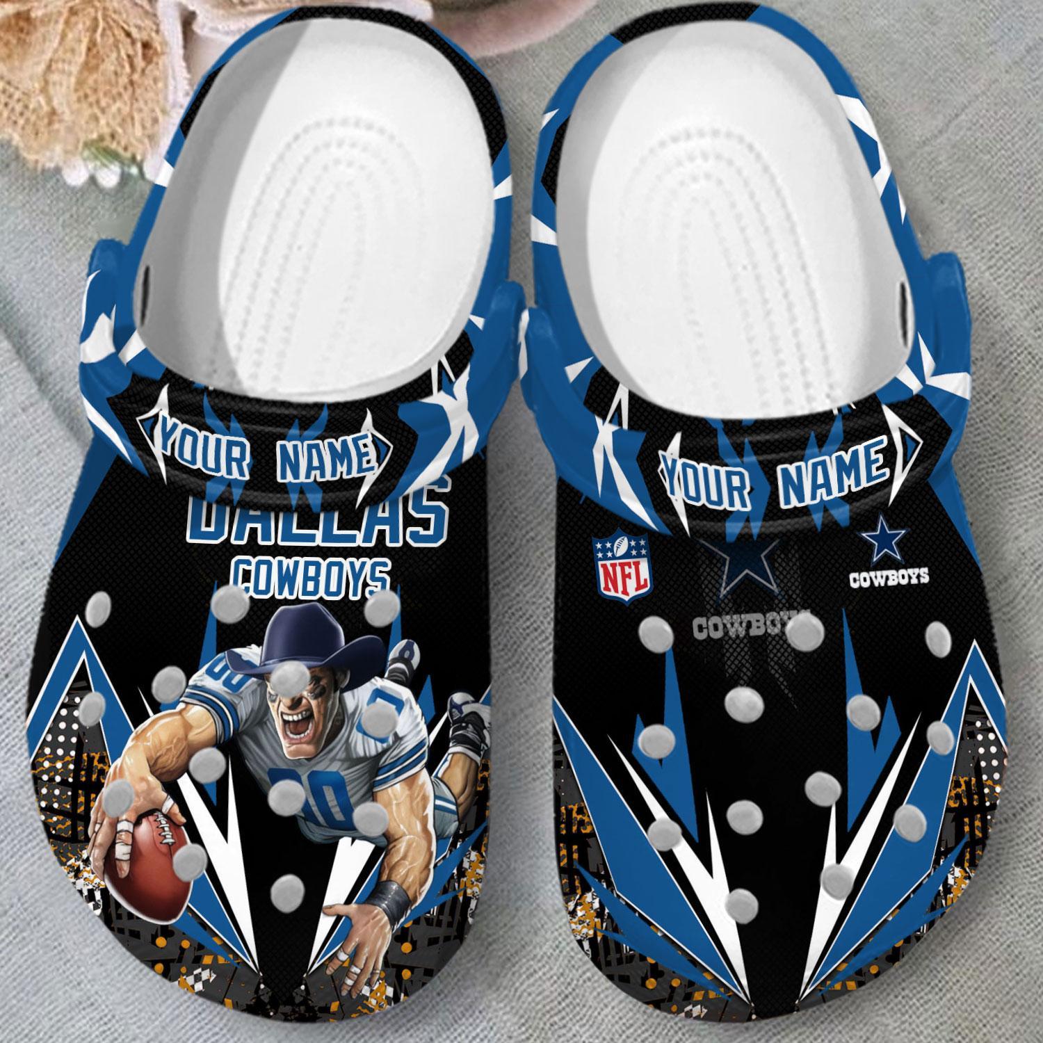 Merchidea Dallas Cowboys NFL Sport Crocs Crocband Clogs Shoes Comfortable For Men Women and Kids