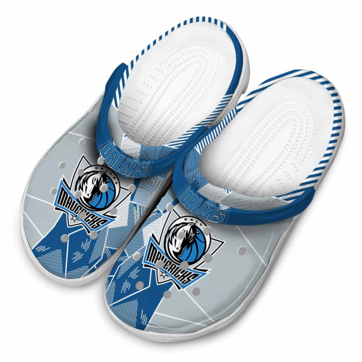 Merchidea Dallas Mavericks NBA Sport Crocs Crocband Clogs Shoes Comfortable For Men Women and Kids
