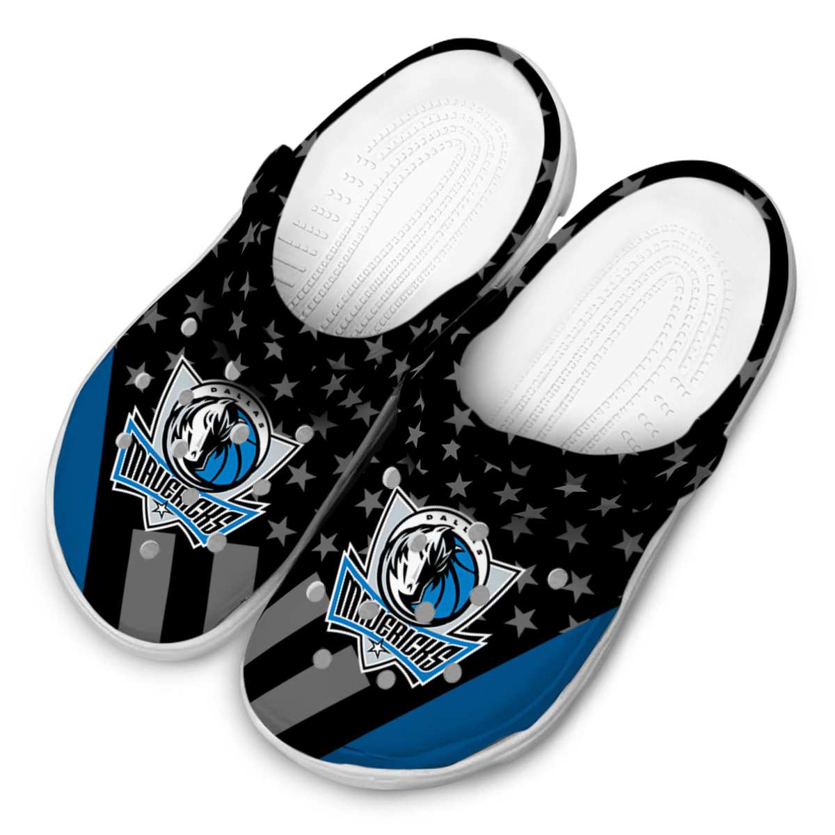 Merchidea Dallas Mavericks NBA Sport Crocs Crocband Clogs Shoes Comfortable For Men Women and Kids