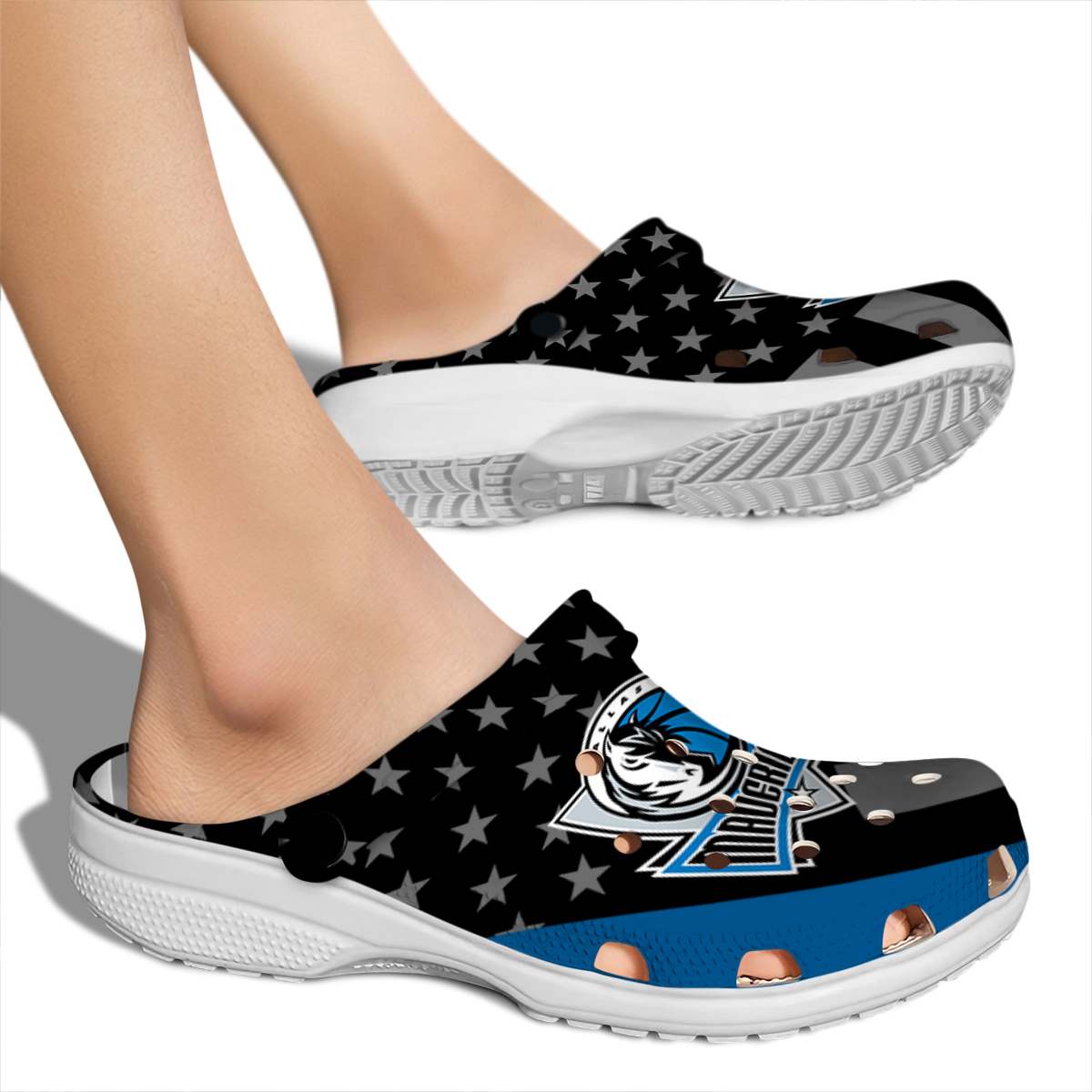 Merchidea Dallas Mavericks NBA Sport Crocs Crocband Clogs Shoes Comfortable For Men Women and Kids