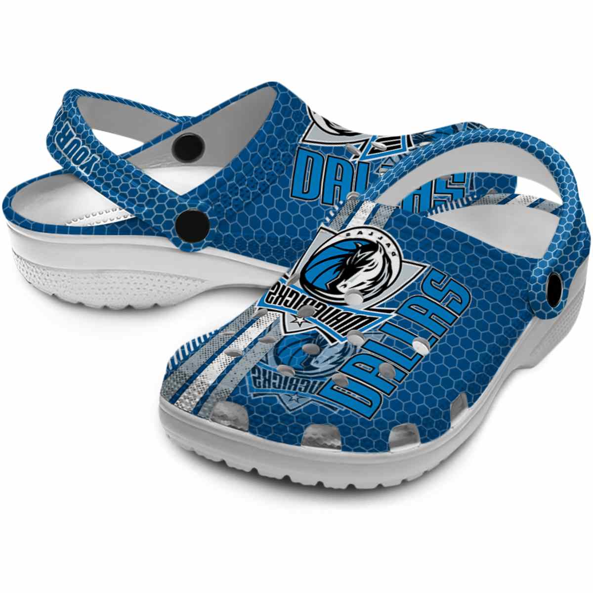 Merchidea Dallas Mavericks NBA Sport Crocs Crocband Clogs Shoes Comfortable For Men Women and Kids