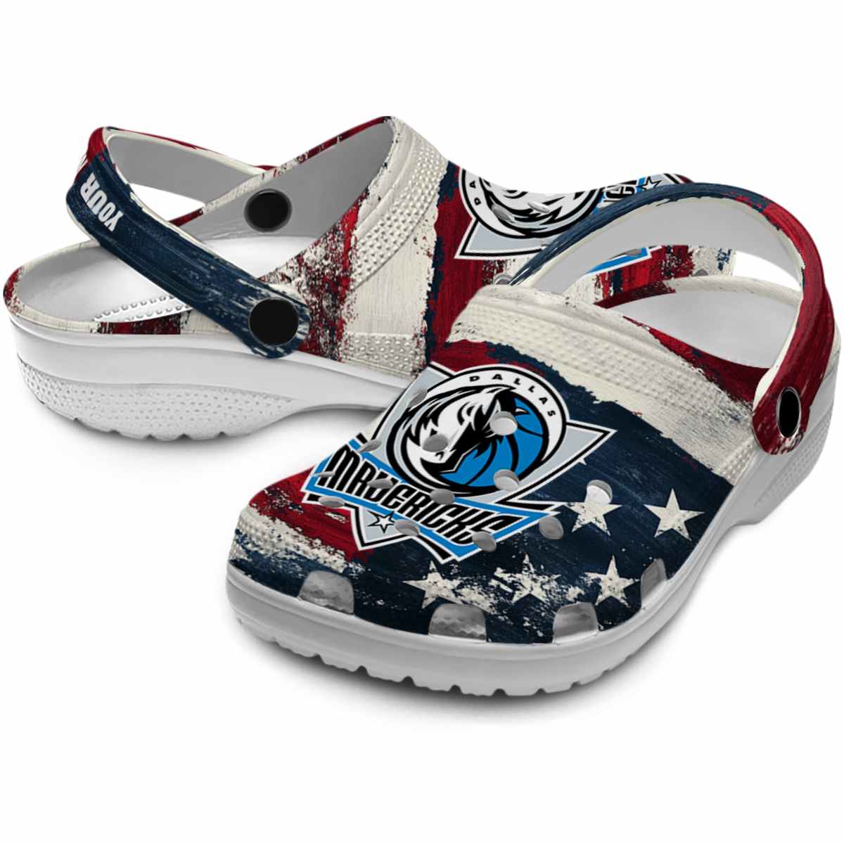 Merchidea Dallas Mavericks NBA Sport Crocs Crocband Clogs Shoes Comfortable For Men Women and Kids