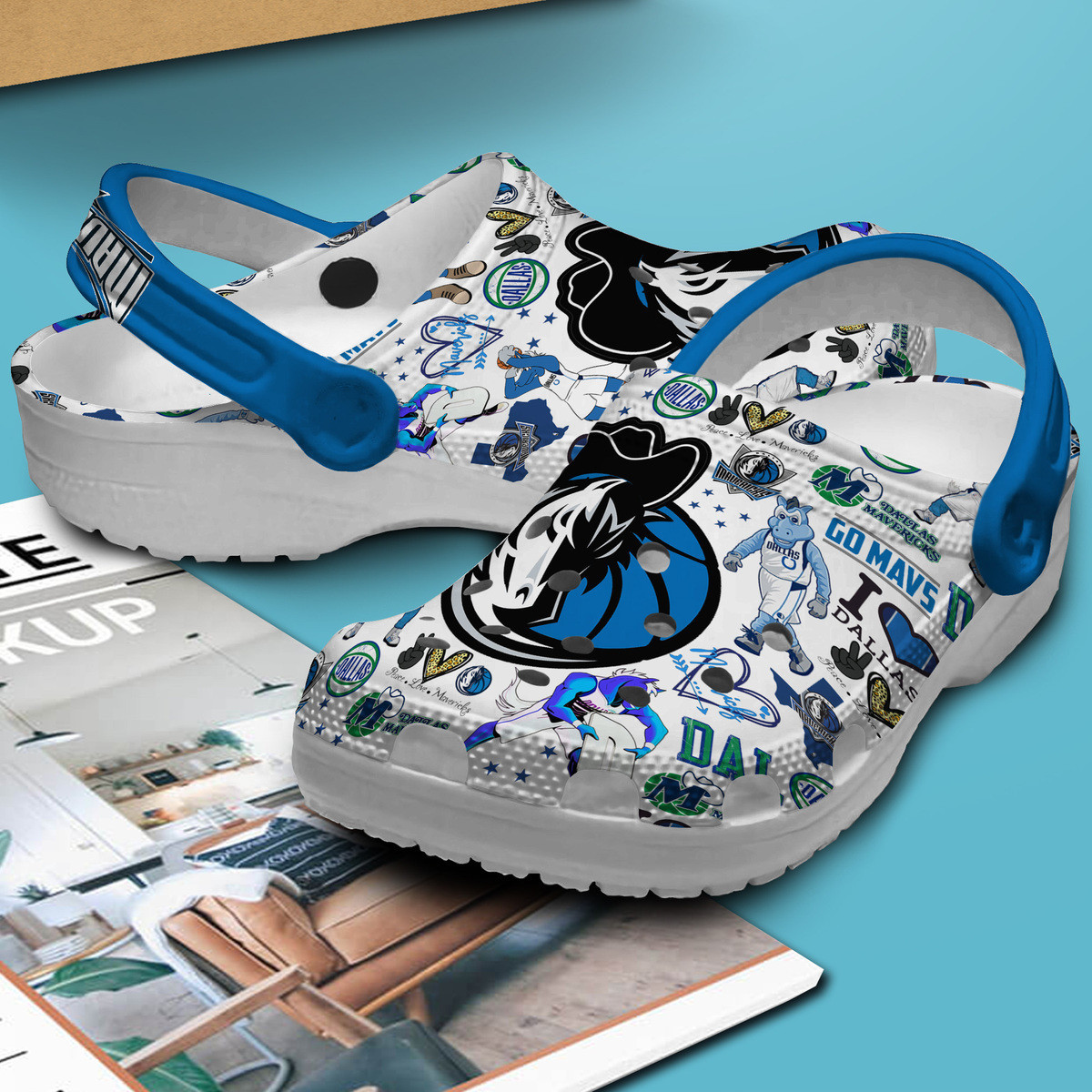 Merchidea Dallas Mavericks NBA Sport Crocs Crocband Clogs Shoes Comfortable For Men Women and Kids