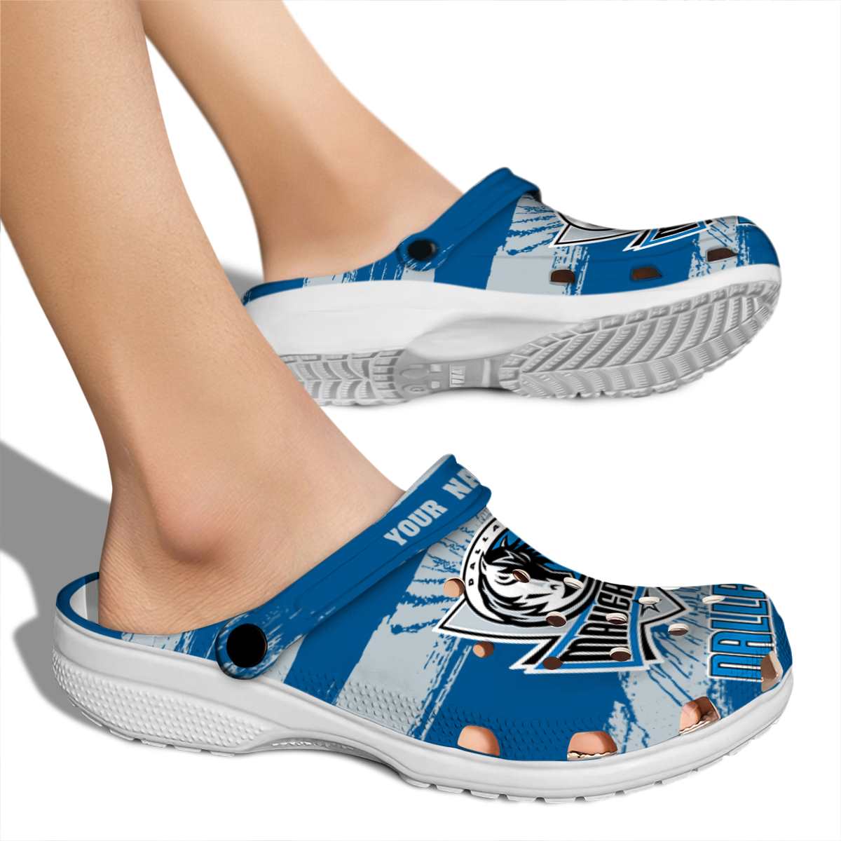 Merchidea Dallas Mavericks NBA Sport Crocs Crocband Clogs Shoes Comfortable For Men Women and Kids