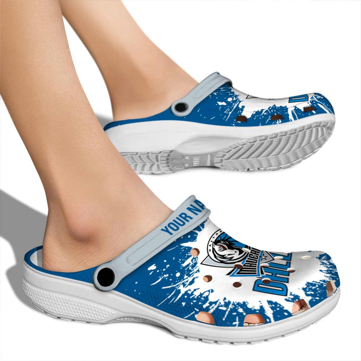 Merchidea Dallas Mavericks NBA Sport Crocs Crocband Clogs Shoes Comfortable For Men Women and Kids