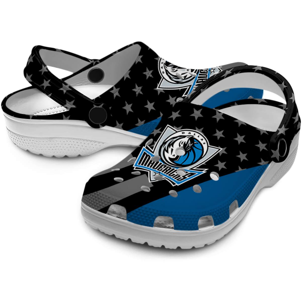 Merchidea Dallas Mavericks NBA Sport Crocs Crocband Clogs Shoes Comfortable For Men Women and Kids