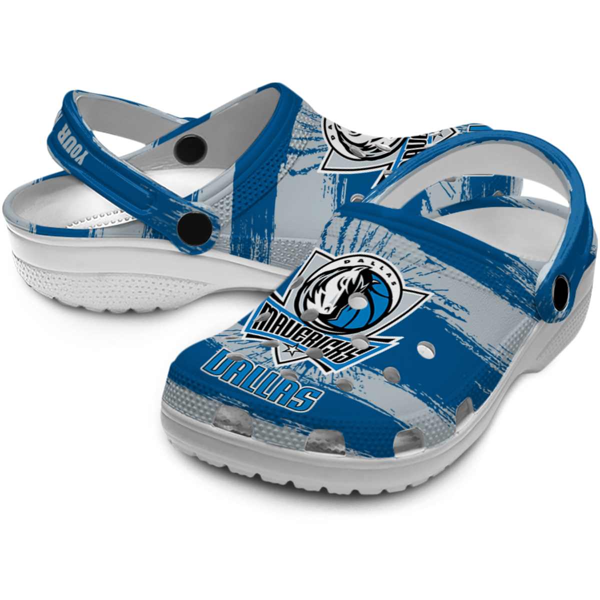 Merchidea Dallas Mavericks NBA Sport Crocs Crocband Clogs Shoes Comfortable For Men Women and Kids
