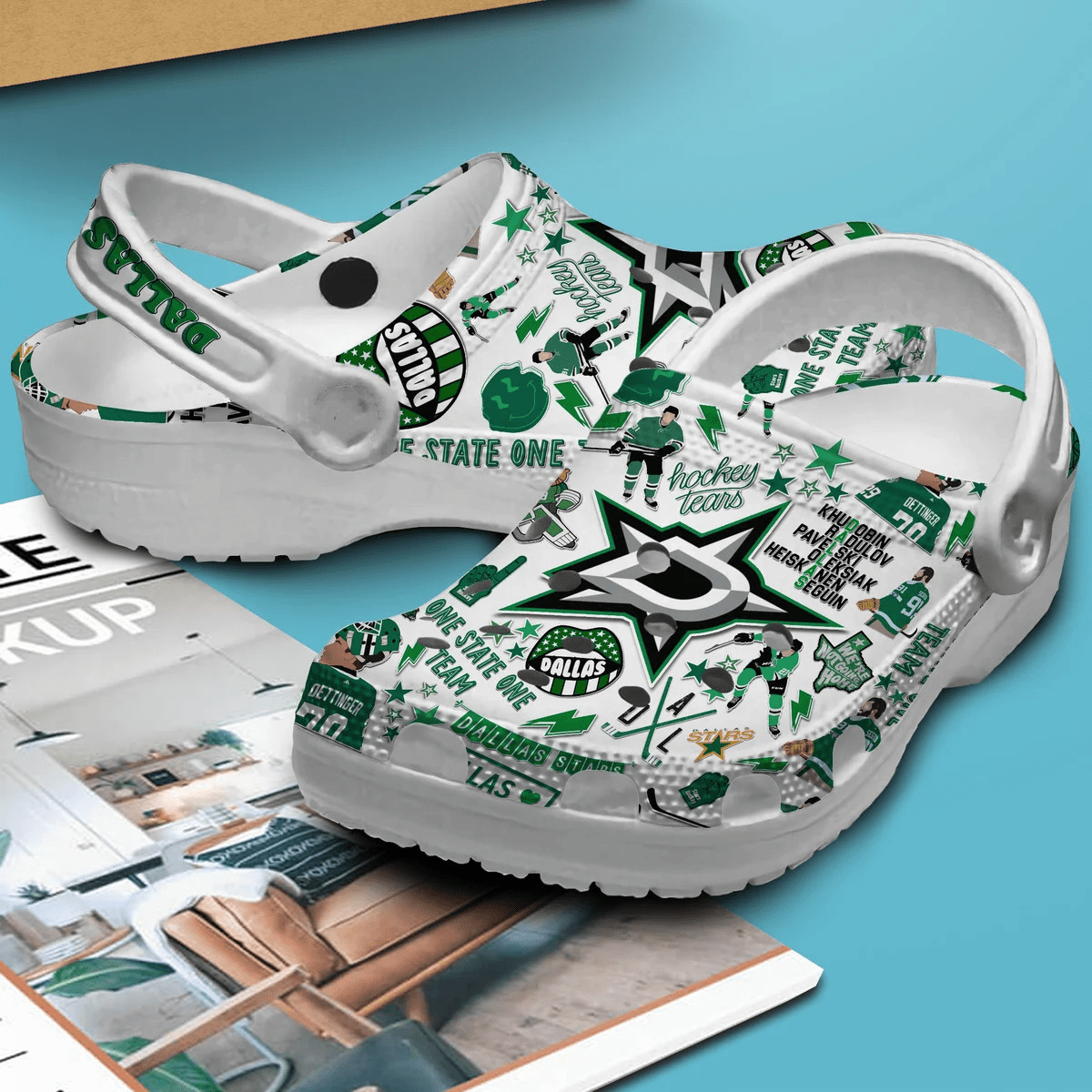 Merchidea Dallas Stars Ice hockey team NHL Sport Crocs Clogs Crocband Shoes Comfortable For Men Women and Kids