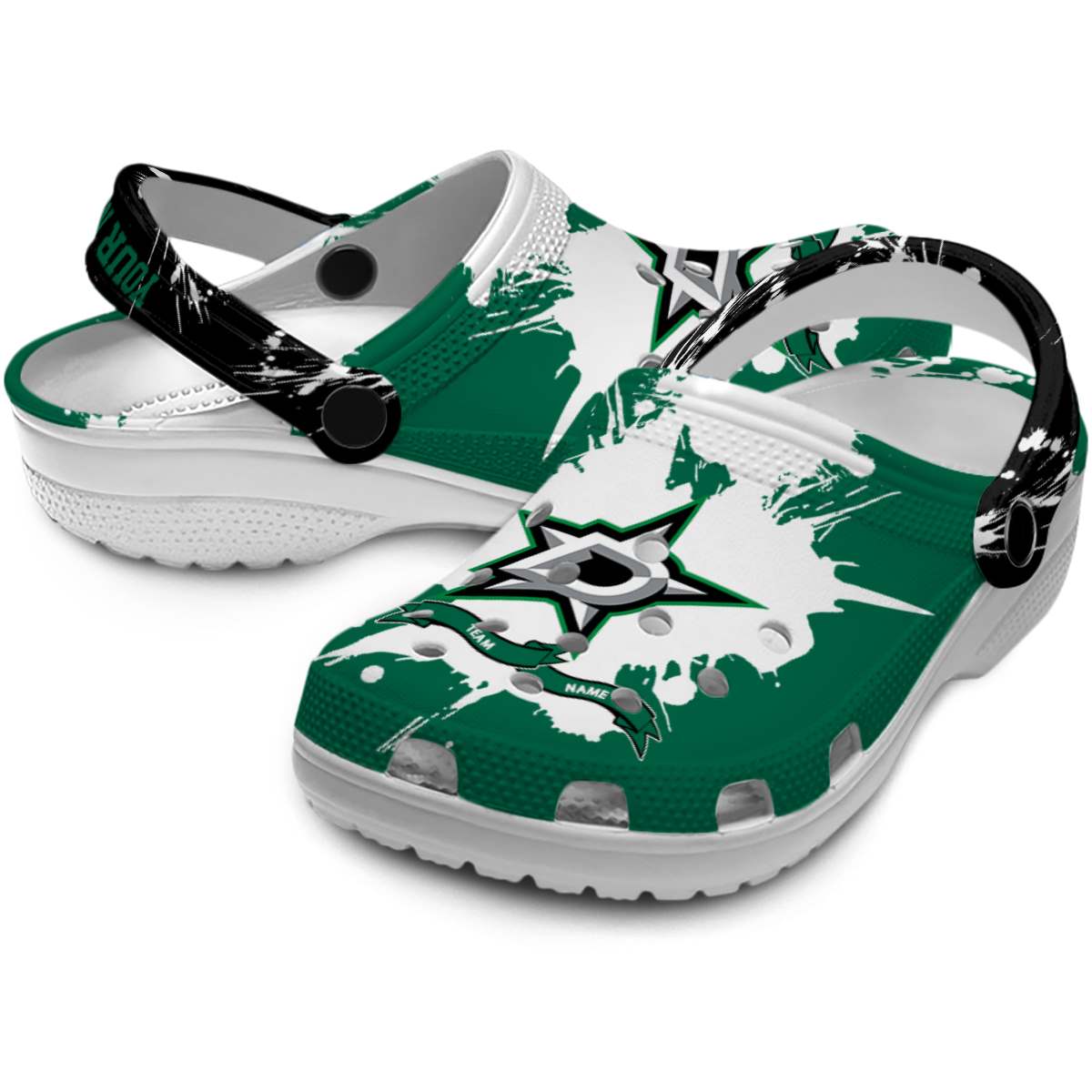 Merchidea Dallas Stars NHL Sport Crocs Crocband Clogs Shoes Comfortable For Men Women and Kids