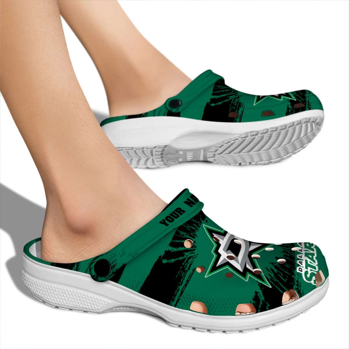 Merchidea Dallas Stars NHL Sport Crocs Crocband Clogs Shoes Comfortable For Men Women and Kids