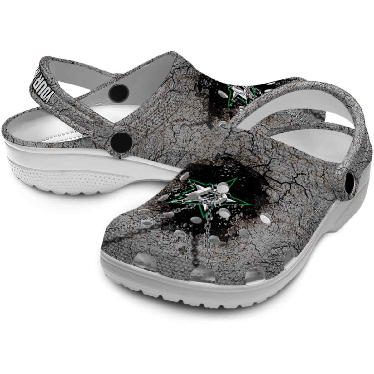 Merchidea Dallas Stars NHL Sport Crocs Crocband Clogs Shoes Comfortable For Men Women and Kids