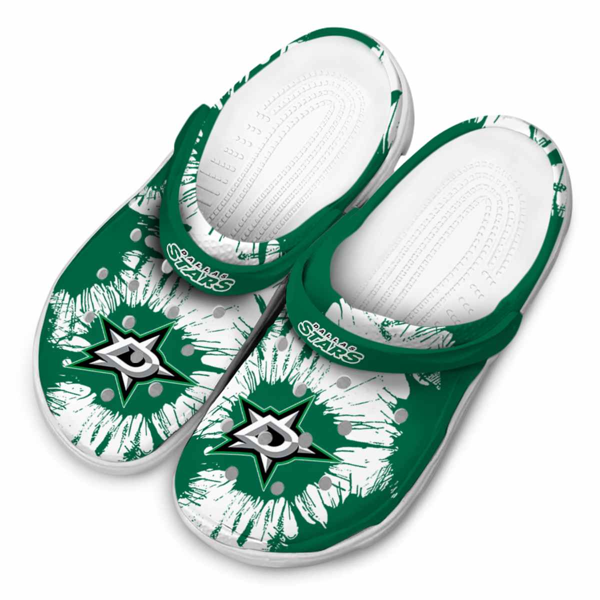 Merchidea Dallas Stars NHL Sport Crocs Crocband Clogs Shoes Comfortable For Men Women and Kids