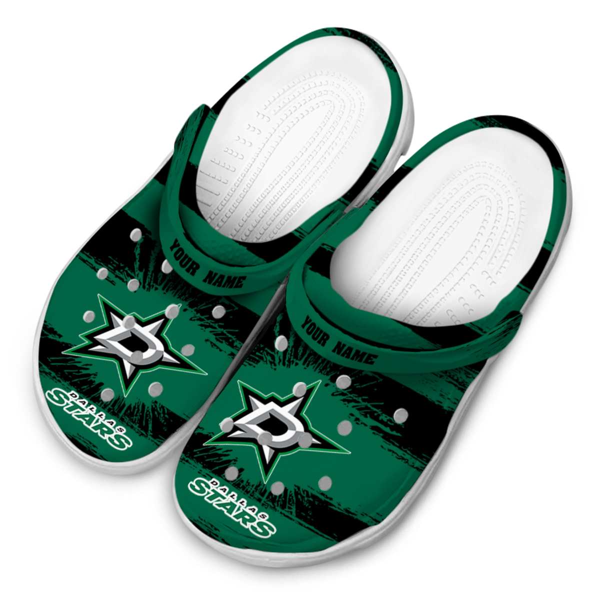 Merchidea Dallas Stars NHL Sport Crocs Crocband Clogs Shoes Comfortable For Men Women and Kids