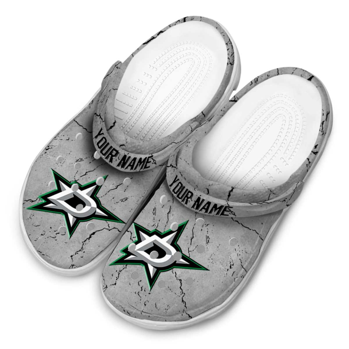 Merchidea Dallas Stars NHL Sport Crocs Crocband Clogs Shoes Comfortable For Men Women and Kids