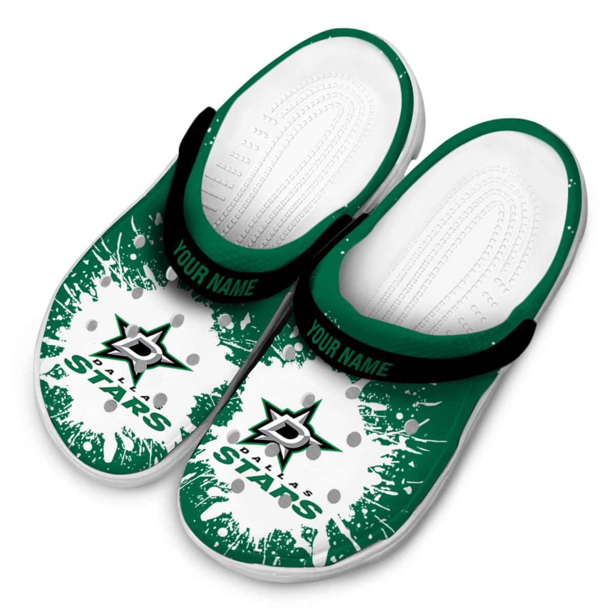 Merchidea Dallas Stars NHL Sport Crocs Crocband Clogs Shoes Comfortable For Men Women and Kids