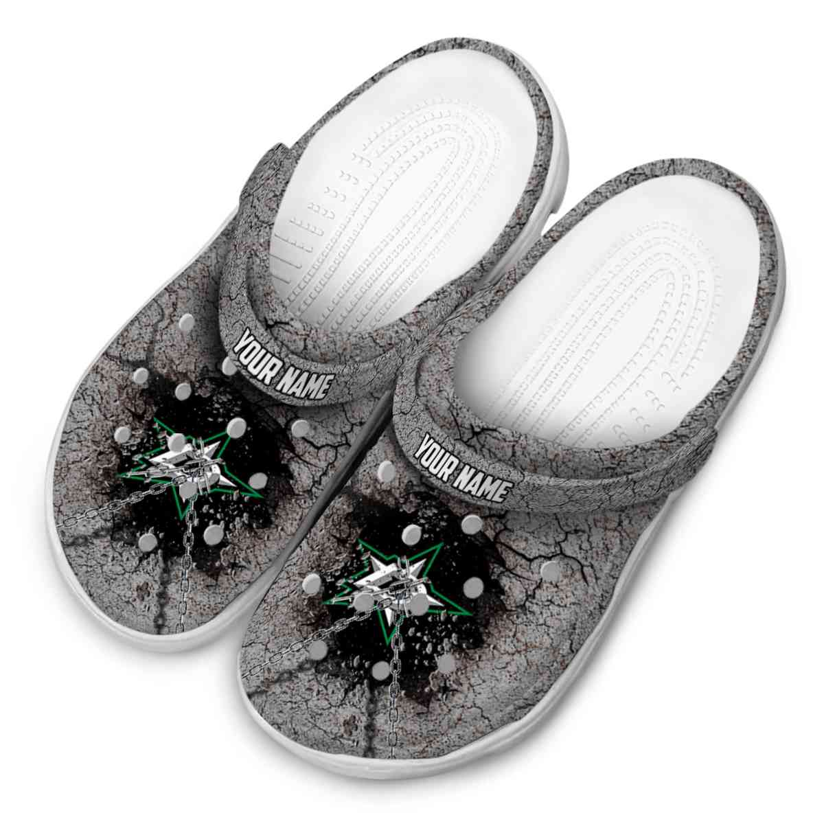 Merchidea Dallas Stars NHL Sport Crocs Crocband Clogs Shoes Comfortable For Men Women and Kids