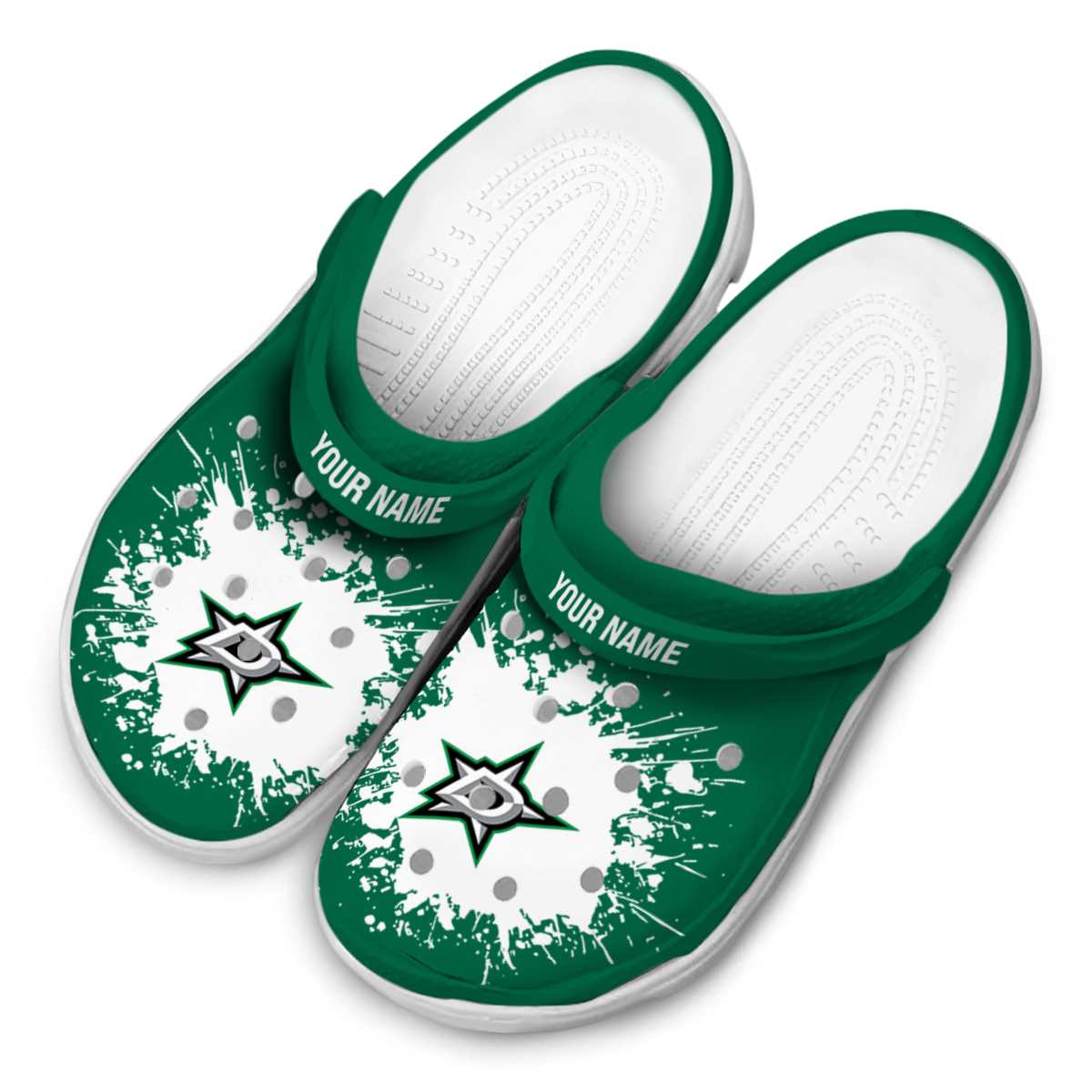 Merchidea Dallas Stars NHL Sport Crocs Crocband Clogs Shoes Comfortable For Men Women and Kids
