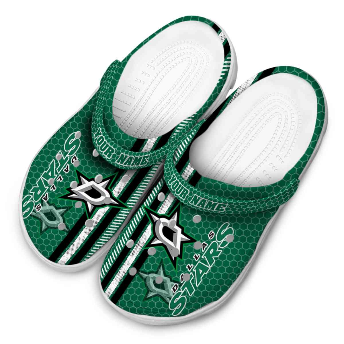 Merchidea Dallas Stars NHL Sport Crocs Crocband Clogs Shoes Comfortable For Men Women and Kids