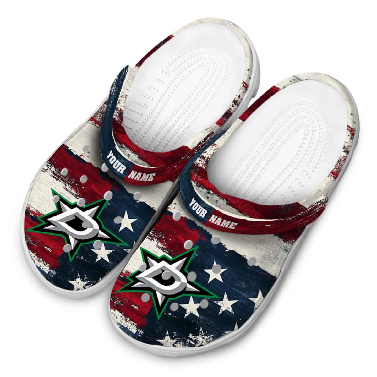 Merchidea Dallas Stars NHL Sport Crocs Crocband Clogs Shoes Comfortable For Men Women and Kids