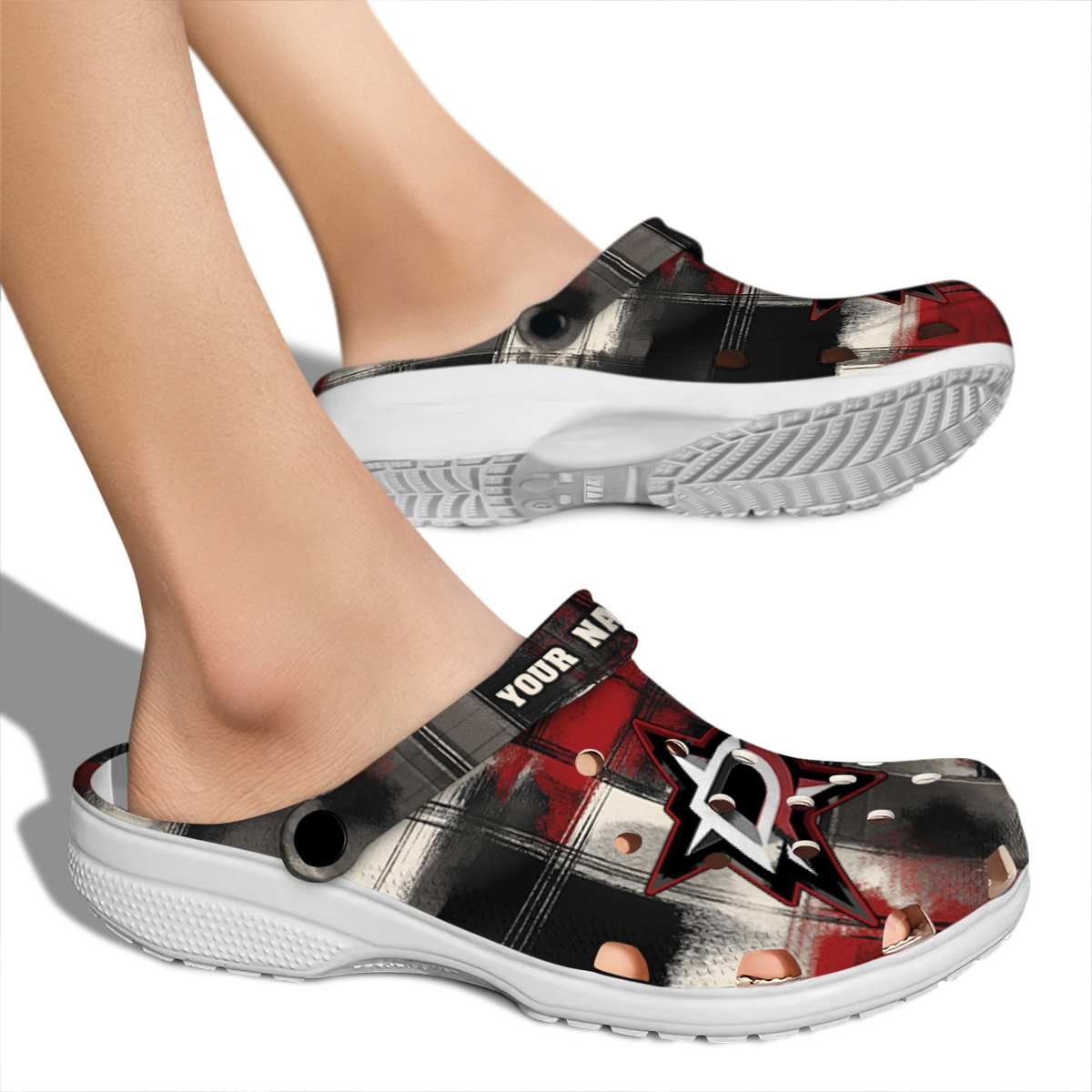 Merchidea Dallas Stars NHL Sport Crocs Crocband Clogs Shoes Comfortable For Men Women and Kids