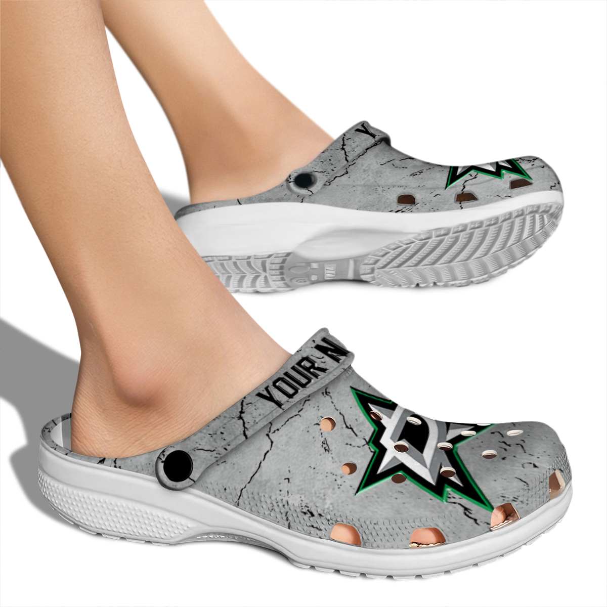 Merchidea Dallas Stars NHL Sport Crocs Crocband Clogs Shoes Comfortable For Men Women and Kids