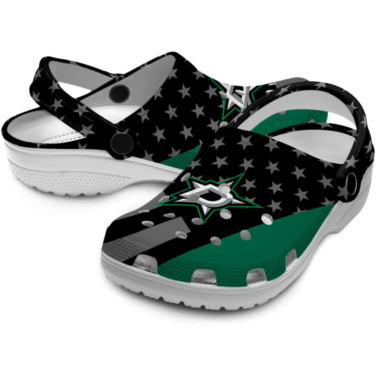 Merchidea Dallas Stars NHL Sport Crocs Crocband Clogs Shoes Comfortable For Men Women and Kids