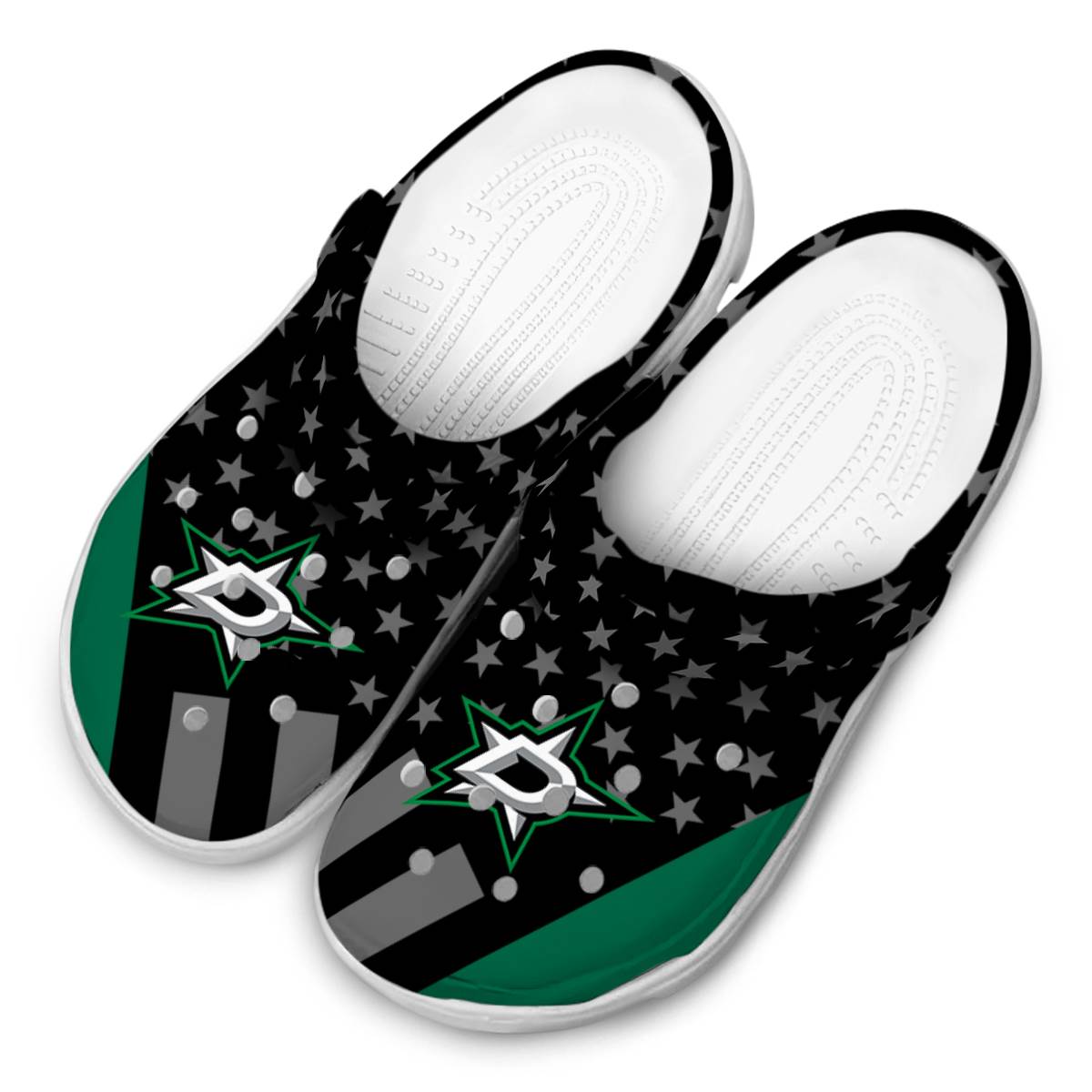 Merchidea Dallas Stars NHL Sport Crocs Crocband Clogs Shoes Comfortable For Men Women and Kids