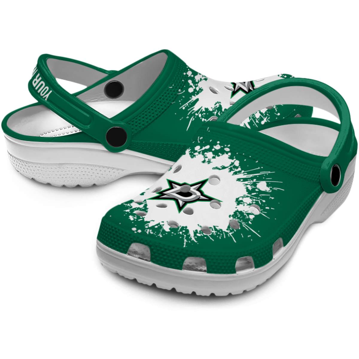 Merchidea Dallas Stars NHL Sport Crocs Crocband Clogs Shoes Comfortable For Men Women and Kids
